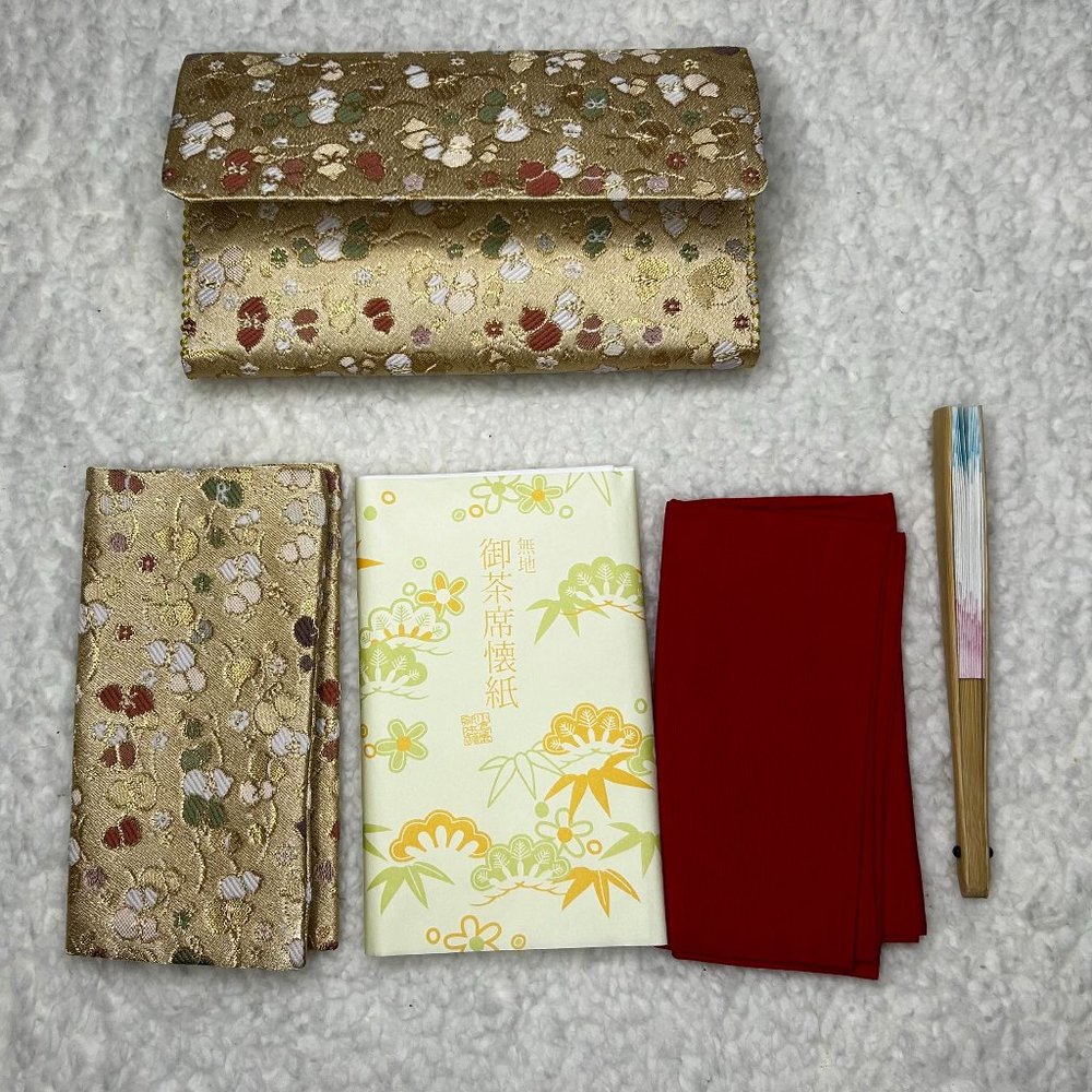 *SOLD* Tea Ceremony Utensil Set from Japan, traditional Japanese Gourd Pattern